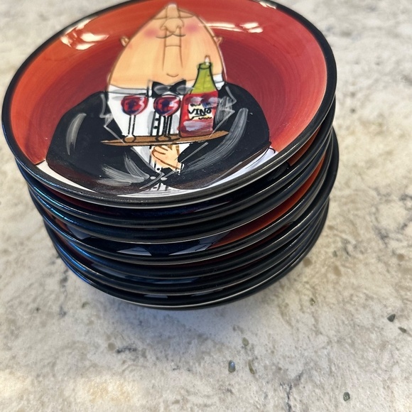 Certified International - Tracy Flickinger set of 8‎ saucers - Picture 10 of 10